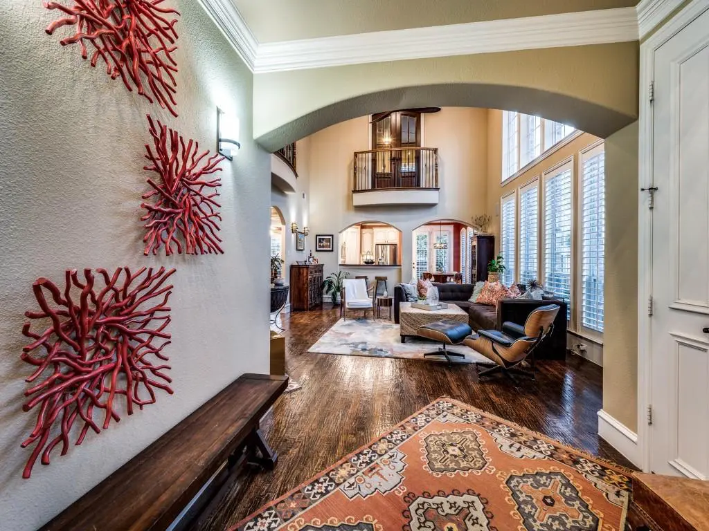 Foyer looking into living room