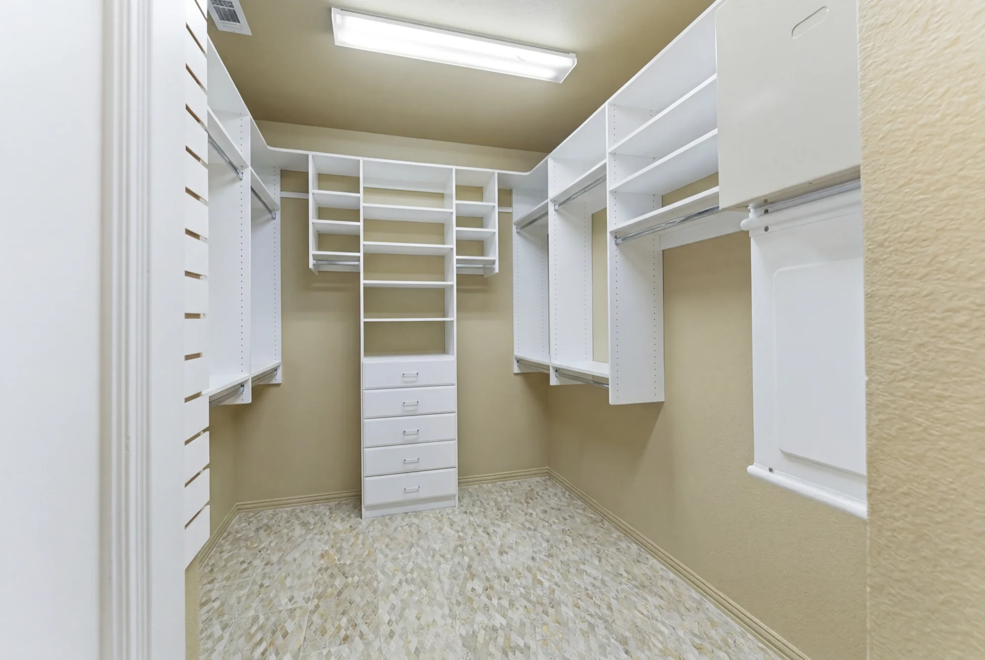 Primary closet